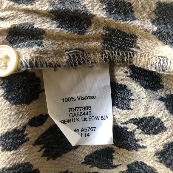 Madewell Morningside Shift Dress Leopard Sketch Size M Animal Print Short Sleeve - Picture 10 of 14